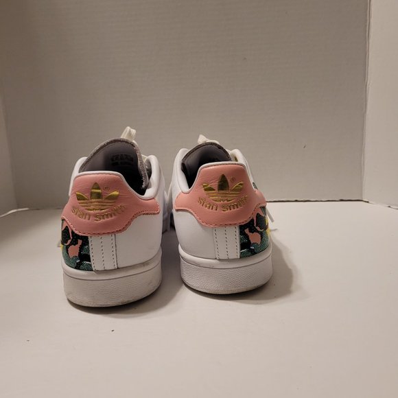 Adidas Stan Smith Sneaker White/Pink/Green/Blue/Yellow Lace up Closure Size 10 - Picture 8 of 13